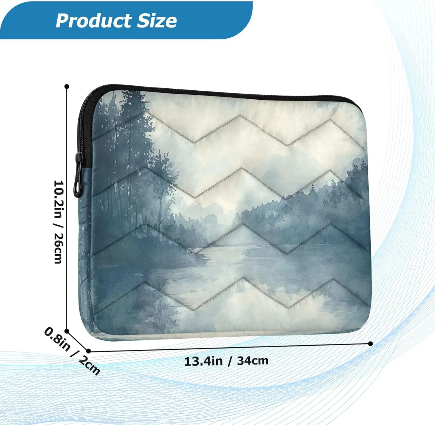 Lake Tree Blue Bags for Work, 15.6 Laptop Case Laptop Bags for Women, Womens Computer Bag