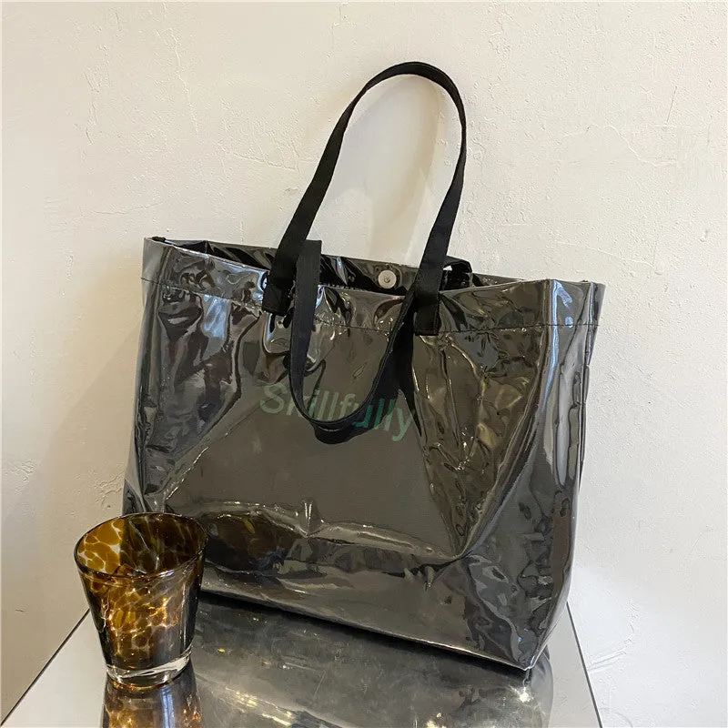 Large Capacity Transparent Jelly Female Fashion Korean Shoulder Bags