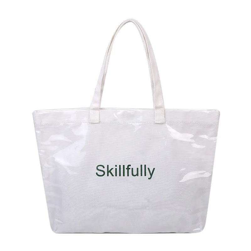 Large Capacity Transparent Jelly Female Fashion Korean Shoulder Bags