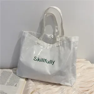Large Capacity Transparent Jelly Female Fashion Korean Shoulder Bags
