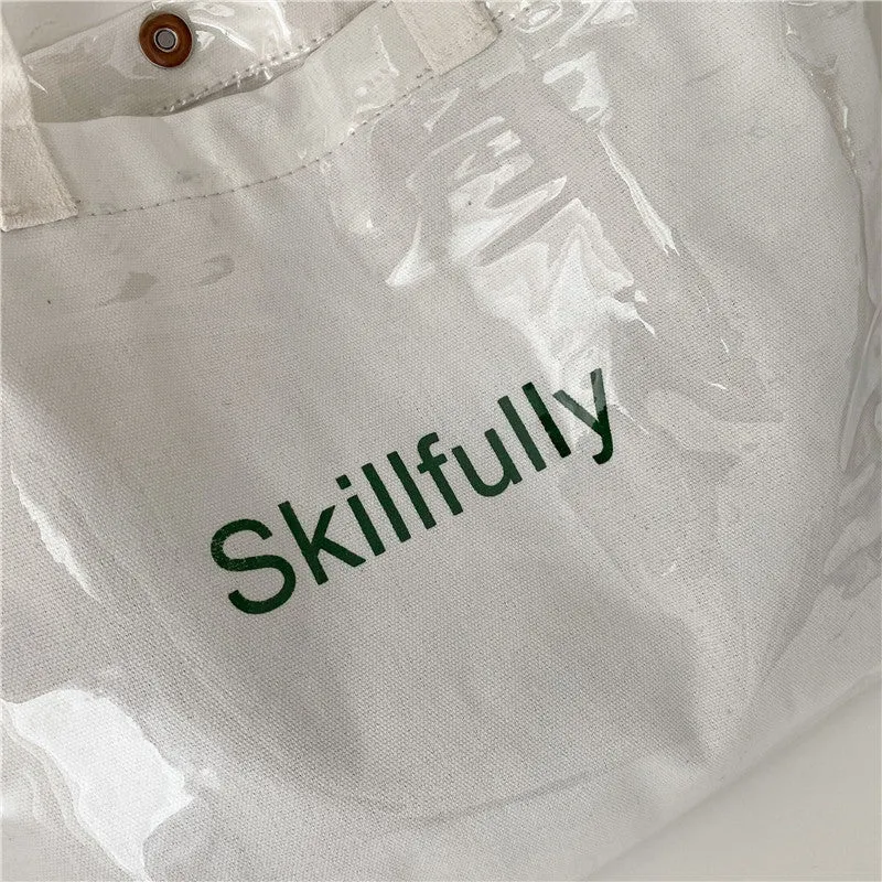 Large Capacity Transparent Jelly Female Fashion Korean Shoulder Bags