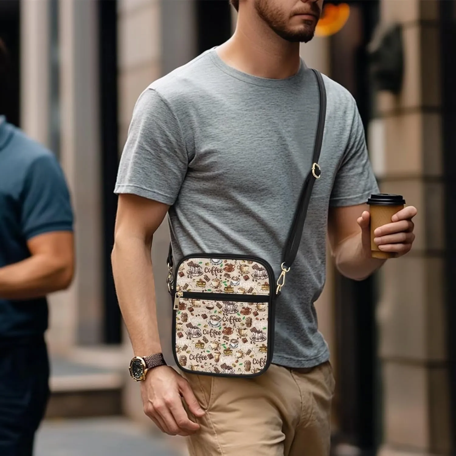 Leather Messenger Bags Crossbody Phone Wallet Purse Bag with Front Zipper Pocket and Card Slots