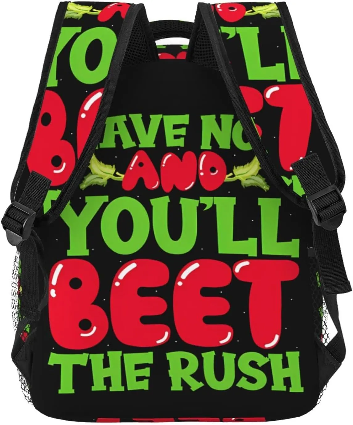 Leave Now And You'll Beet The Rush Backpack Casual Laptop Backpack Lightweight Double Shoulder Bag Travel Daypack For Women Men