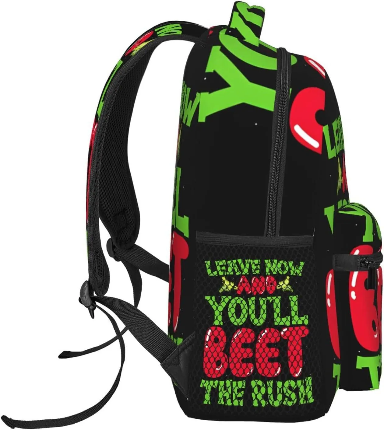 Leave Now And You'll Beet The Rush Backpack Casual Laptop Backpack Lightweight Double Shoulder Bag Travel Daypack For Women Men