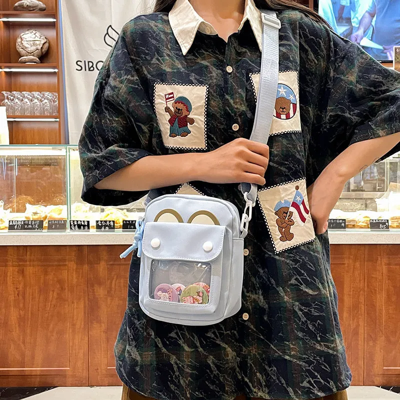 Leisure Bear Cute Transparent Bar Cartoon Crossbody Bags