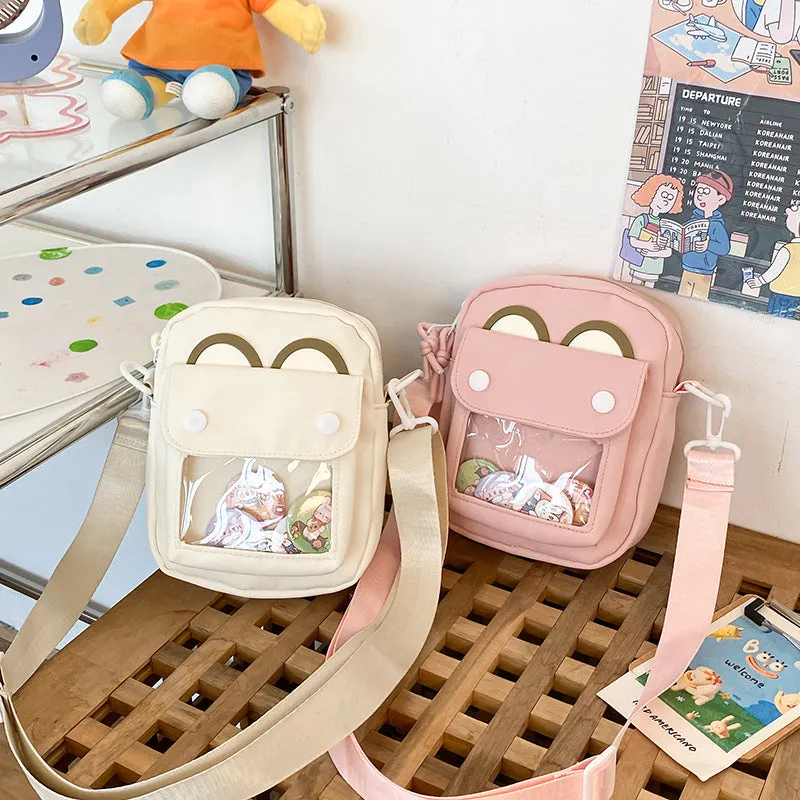Leisure Bear Cute Transparent Bar Cartoon Crossbody Bags