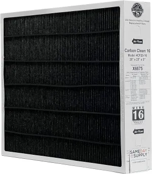 Lennox Healthy Climate Lennox X6675 20x25x5 Healthy Climate Carbon-Clean MERV 16 Filter Bundle with Same Day Supply Filter Change Reminder Magnet (1-Pack)