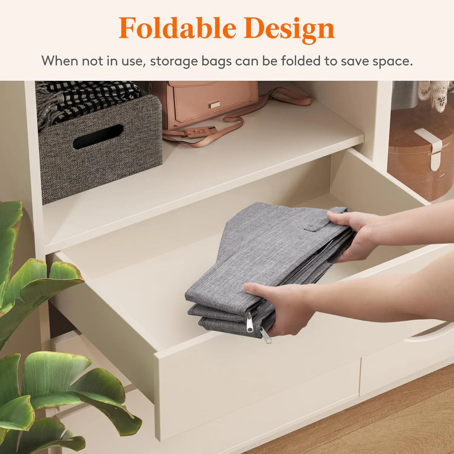 Lifewit Under Bed Storage Containers, 4.3 Inches Tall Low Profile Underbed Storage, Foldable Clothes Storage Bags Organizer Bin with Lids, Ultra Thick Fabric for Blankets Pillows Shoes, Large, 2 Pack