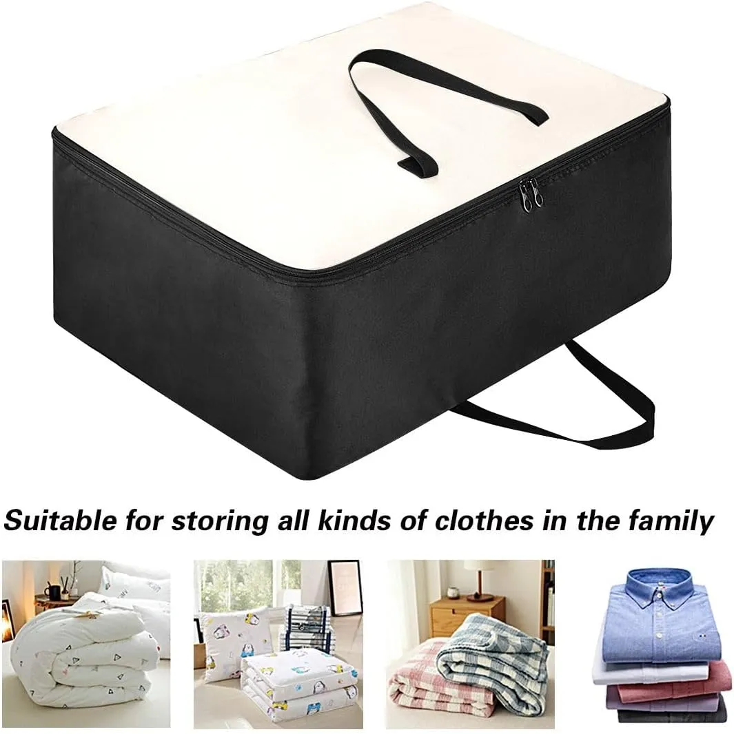 Linen Storage Bags, 27.5x19.7x11 In, Collapsible Moving Bags Storage Organizer for Clothes, Bedding, Comforter