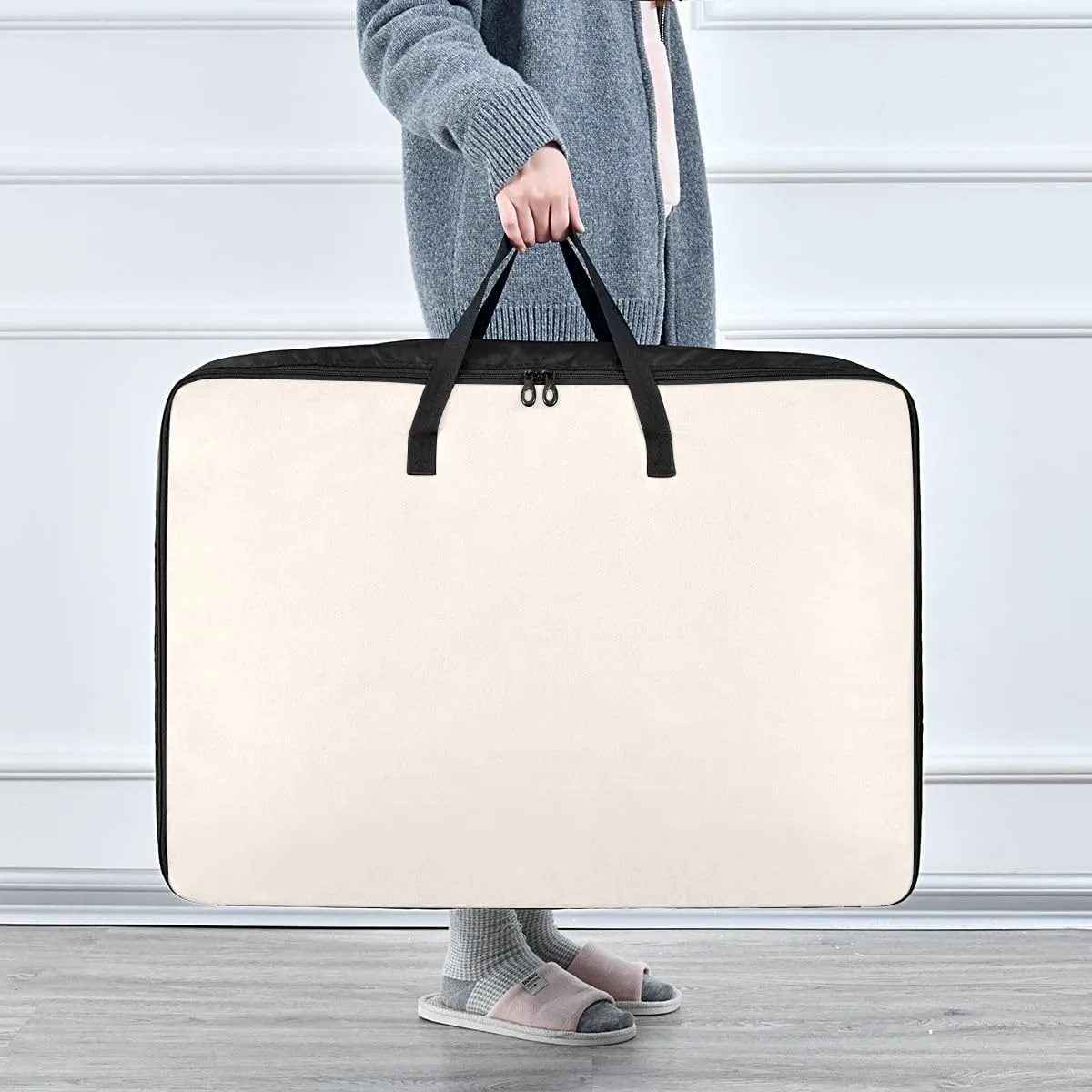 Linen Storage Bags, 27.5x19.7x11 In, Collapsible Moving Bags Storage Organizer for Clothes, Bedding, Comforter