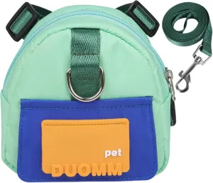 Local Shipment Pet Backpack Large Capacity Traction Ring Dog Outdoor Bag with Traction Rope Pet Accessories Treat Backpack Puppy Snack Reward Waist Bag Dogs Poop Bags (Medium,Green)