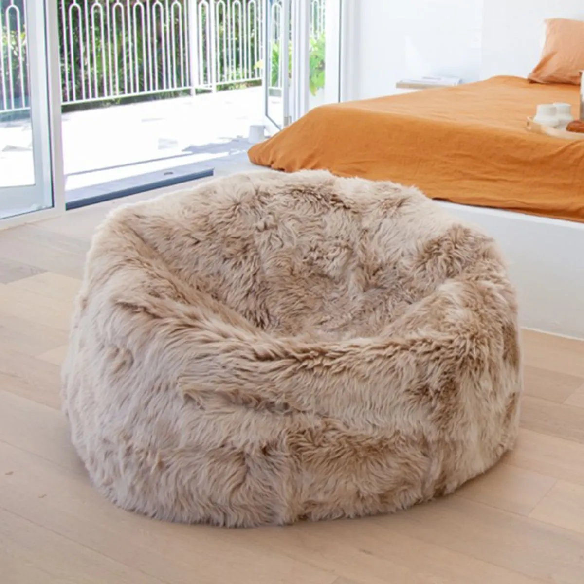 Long Wool Sheepskin Bean Bag