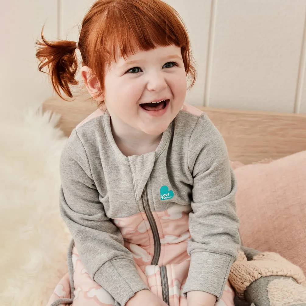 Love to Dream Warm Baby Sleep Bag (6-18 Mo), Super Soft Temp Regulating Sleeping Sack, 2.5TOG Warm Wearable Blanket, Pink