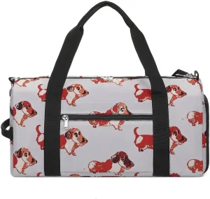 Lovely Romantic Dachshunds Gym Bag Sport Gym Tote Bag Lightweight Duffle Bag Carry On Weekender Bags for Women Men