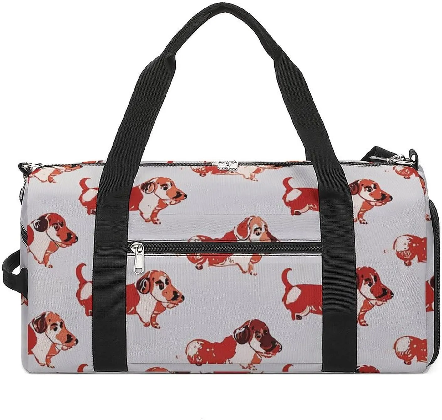 Lovely Romantic Dachshunds Gym Bag Sport Gym Tote Bag Lightweight Duffle Bag Carry On Weekender Bags for Women Men