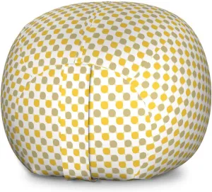 Lunarable Autumn Storage Toy Bag Chair, Linked Big Dots Spots Lines in Gradient Earthen Tones Geometric Image, Stuffed Animal Organizer Washable Bag, Large Size, Sage Green Marigold