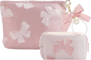 LYDZTION Makeup Bag Cosmetic Bag for Women,1Pcs Large Capacity Makeup Bags and 1Pcs Pencil Case Makeup Brushes Storage Bag Travel Toiletry Bag Organizer