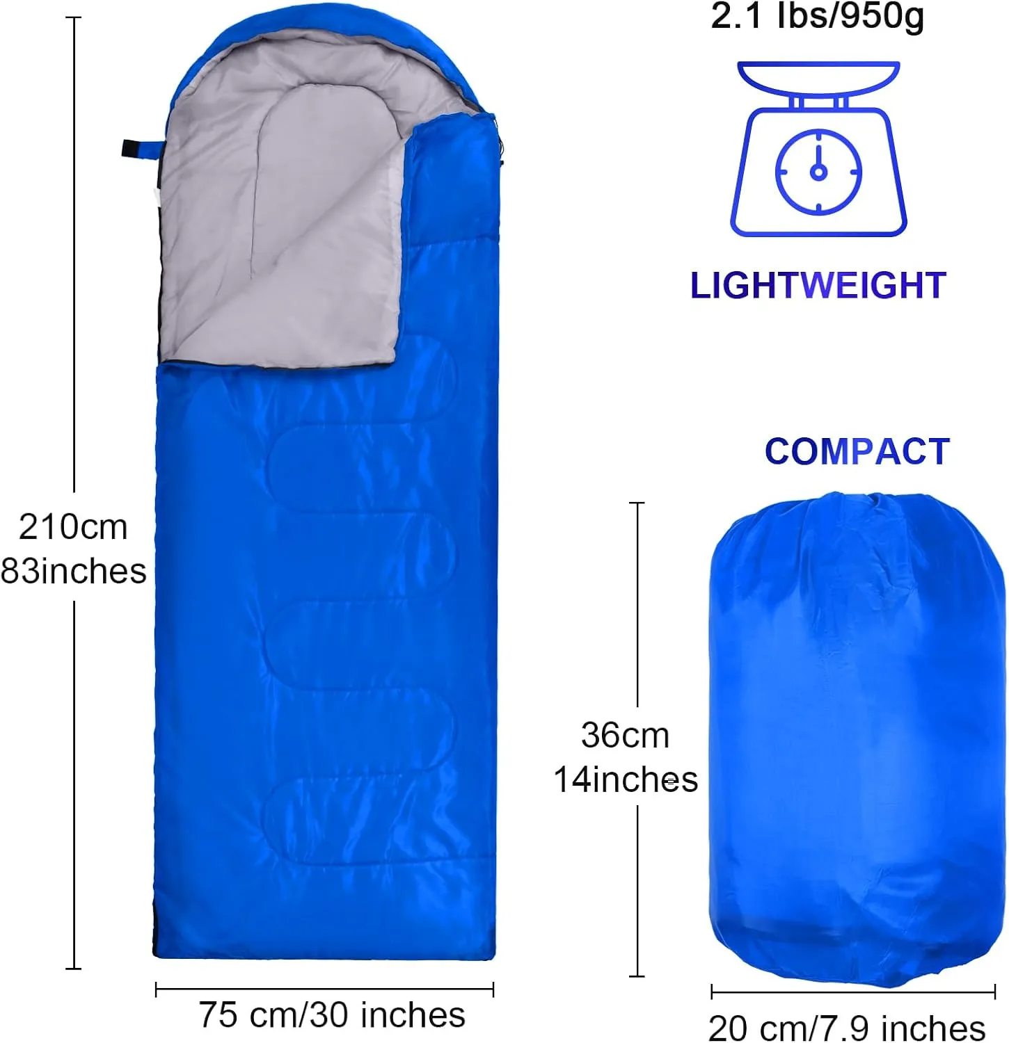 Macarrie 6 Pack Camping Sleeping Bags Bulk for Adults Backpacking Lightweight Waterproof 4 Season with Compression Sack Sleeping Bag for Hiking Travel Outdoor Travel Hunting