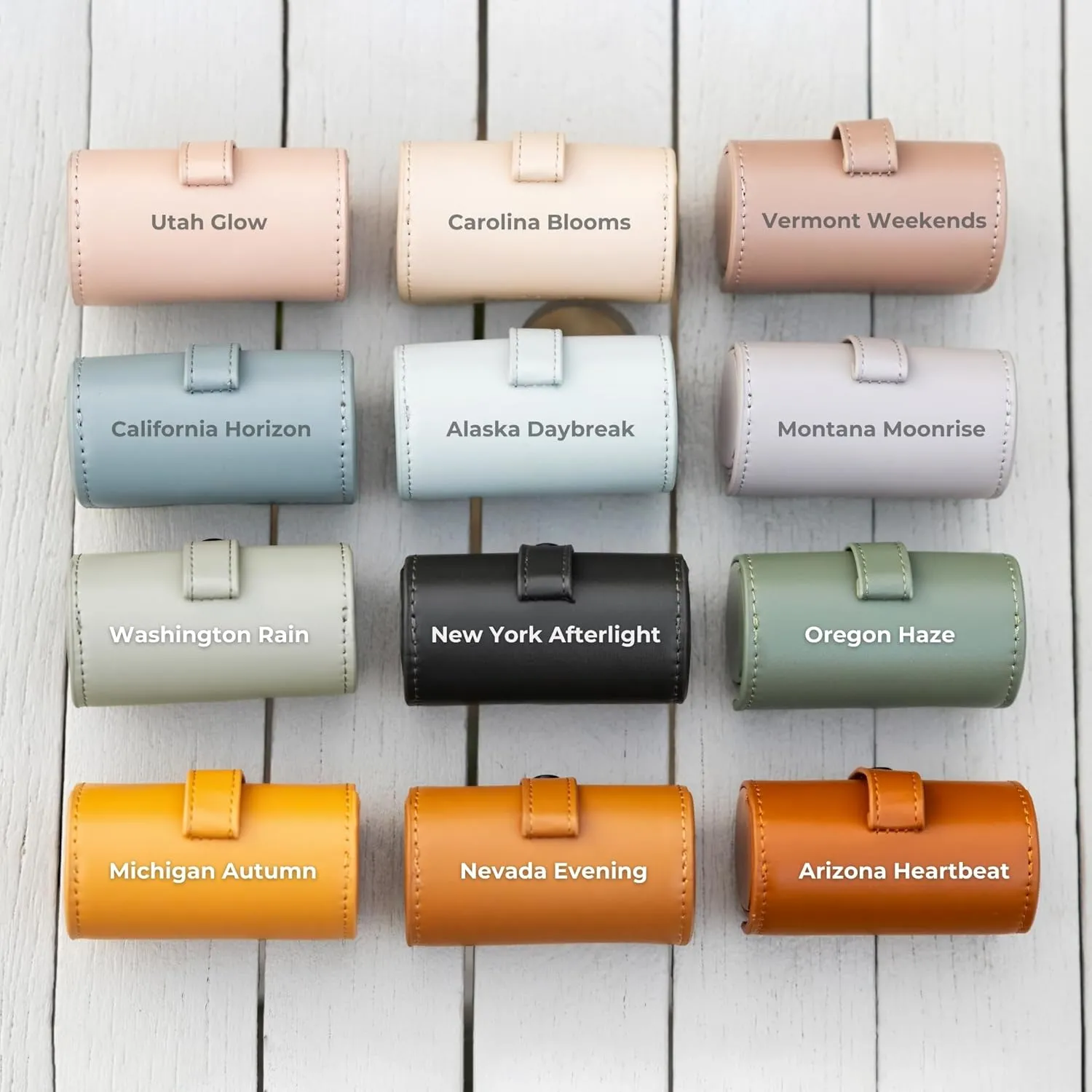 MADE TO ROAM On Dooty Pack - Premium Dog Poop Bag Holder for Leash, Vegan Leather Waste Bag Dispenser for Poop Bag Rolls - Carolina Blooms