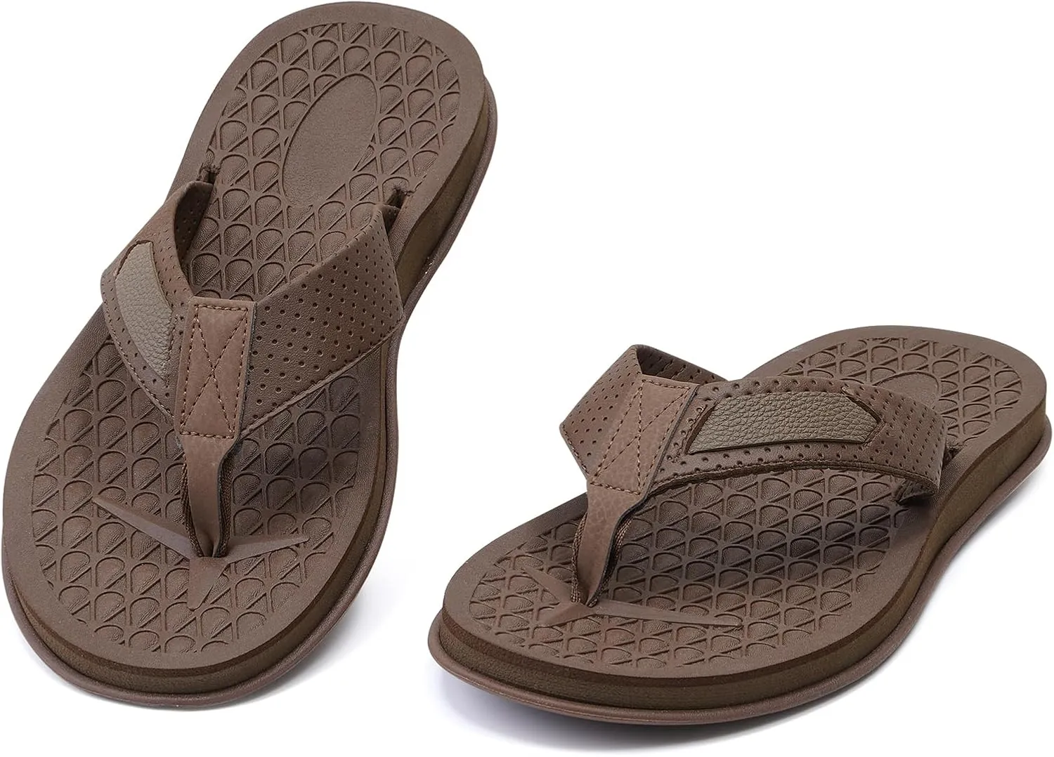 MALIDA Mens Flip Flops Non-Slip Bathroom Shower Shoes Cushion foam Indoor and Outdoor Thong Sandals
