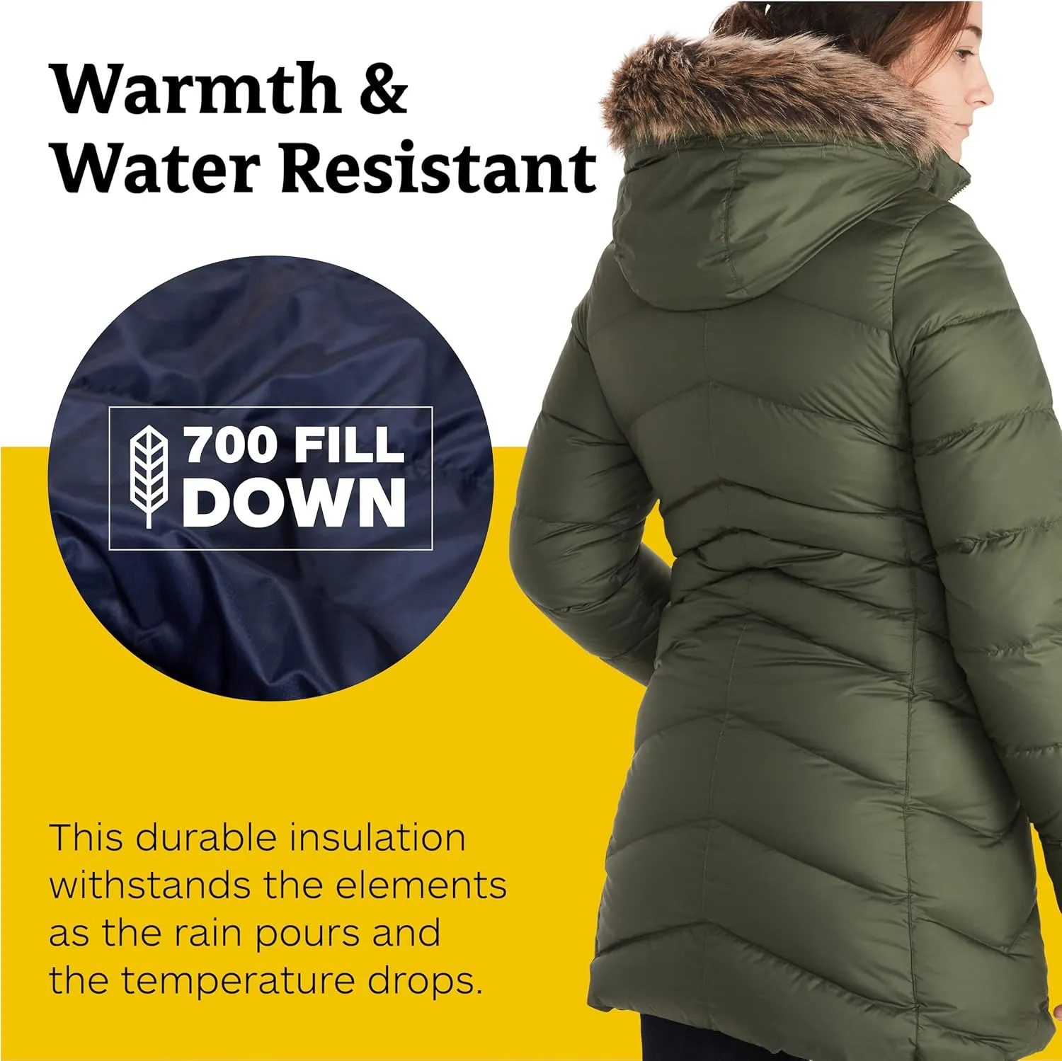 MARMOT Women's Montreal Mid-Thigh Length Down Puffer Coat