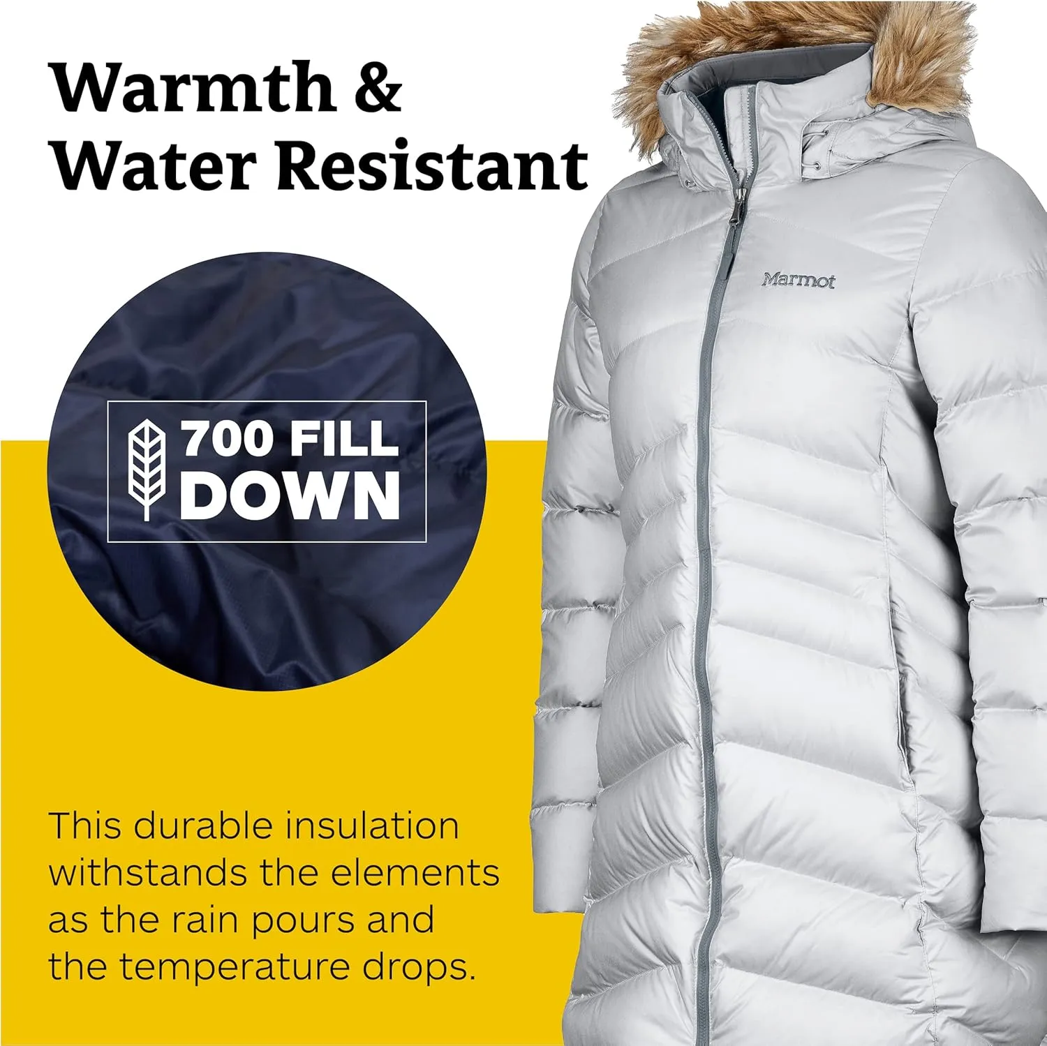 MARMOT Women's Montreal Mid-Thigh Length Down Puffer Coat