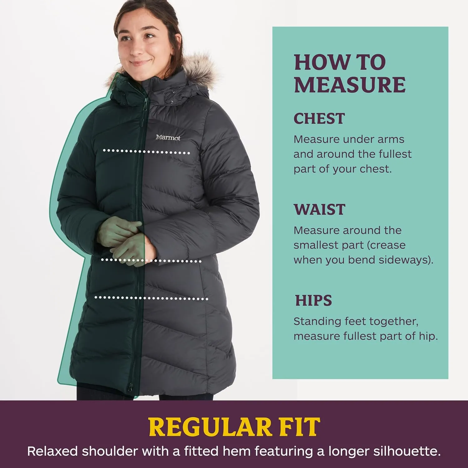 MARMOT Women's Montreal Mid-Thigh Length Down Puffer Coat