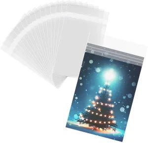 Mat Board Center, (100 Pack) 12 7/16" x 18 1/4" Acid-Free Clear Picture Sleeves, Self Sealing Cello Bags for 12x18 Prints, Photos, Clothing & T-Shirt