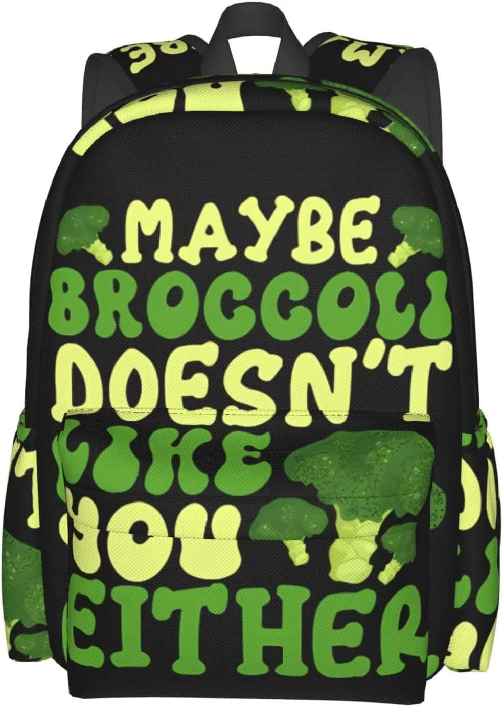 Maybe Broccoli Doesn'T Like You Either Backpack Casual Laptop Backpack Large Capacity Double Shoulder Bag Travel Daypack For Women Men