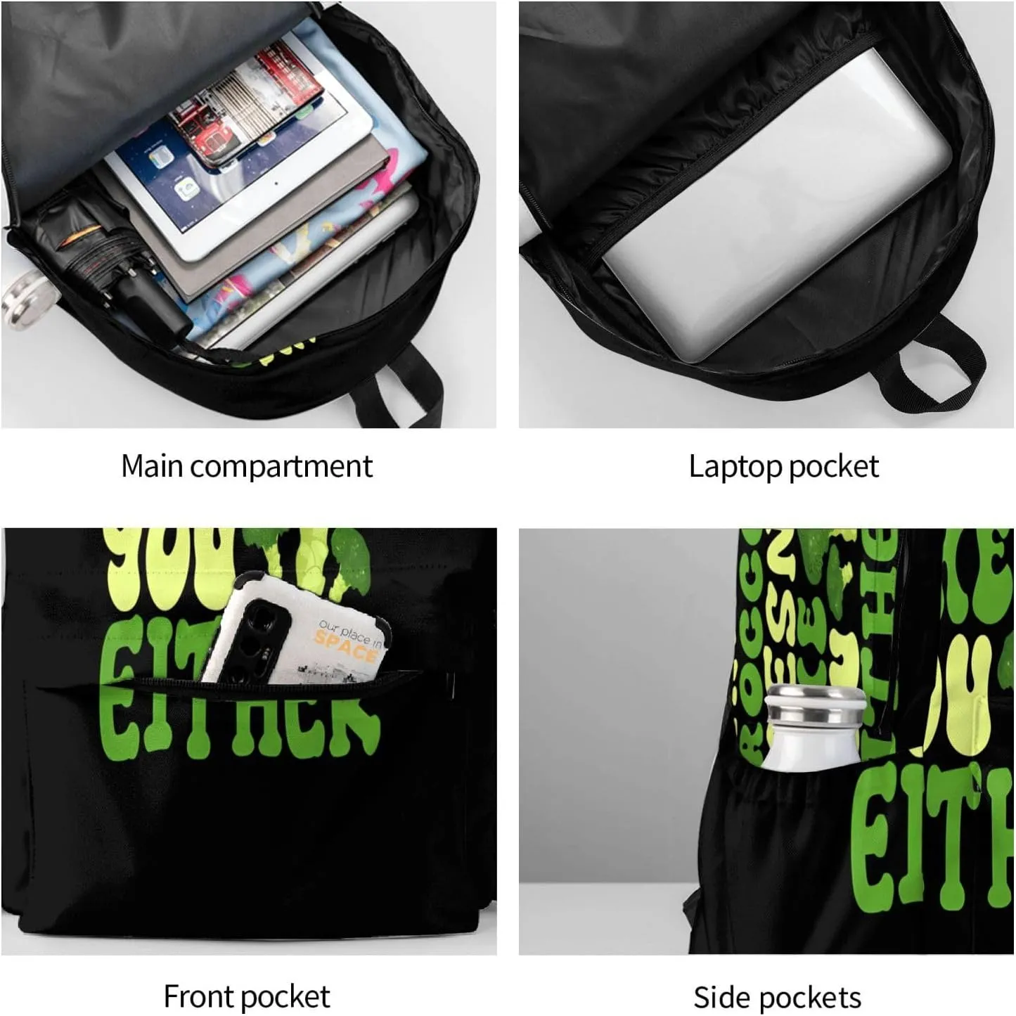 Maybe Broccoli Doesn'T Like You Either Backpack Casual Laptop Backpack Large Capacity Double Shoulder Bag Travel Daypack For Women Men