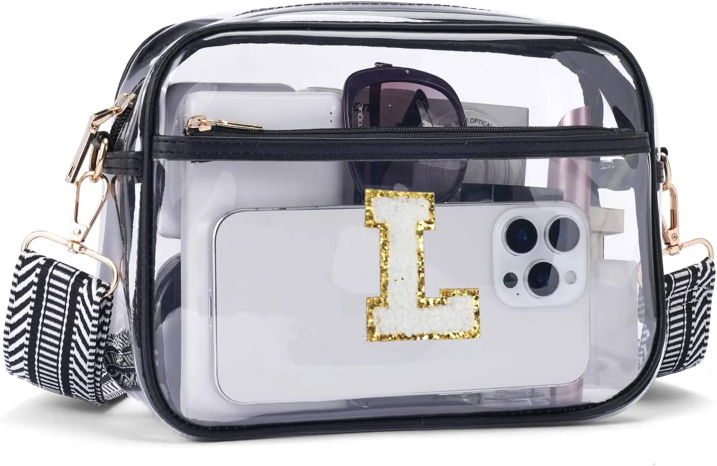 MEITRUE Clear Crossbody Bags for Women Trendy, Stadium approved Clear Purses Cross body bag for Concerts Sports