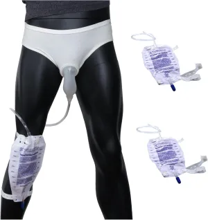 Mens Incontinence Underwear – 3 Urine Bags for Extended Comfort (5X-Large)