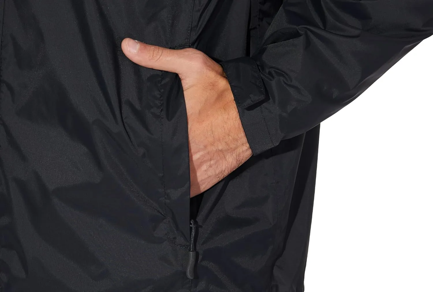 Men's Rain Jacket Lightweight Waterproof Raincoat with Adjustable Hooded Outdoor Hiking Windbreaker