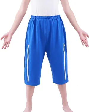 Mens Urine Bag Pants Care Underwear Catheter Shorts Urinate Drainage Bag Pants for Elderly (Color : Blue, Size : L/Large)