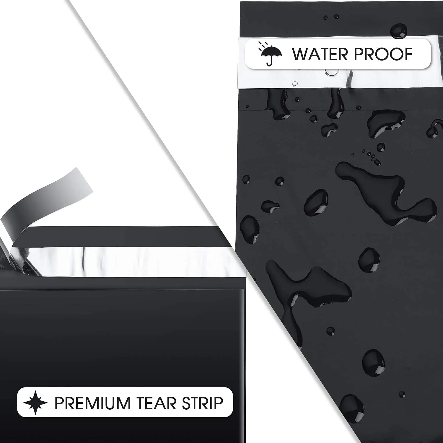 Metronic Poly Mailers 19x24 Inch, 100 Pcs Large Shipping Bags,Mailing Envelopes with Self Adhesive Waterproof and Tear-Proof Postal Bags in Black