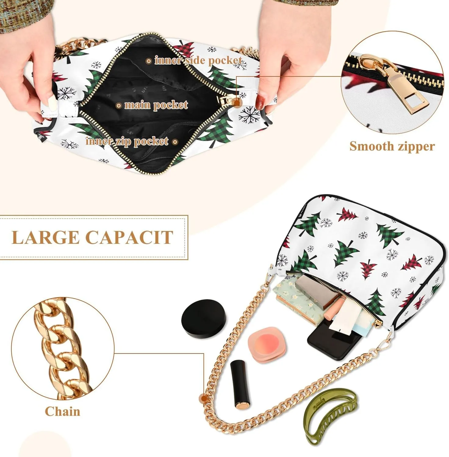Mexican Skulls Wallet Purse Hobo Purses Women Designer Handbags Funny Cute Shoulder Bags