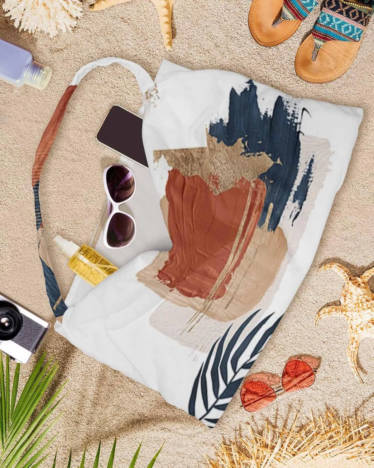 Middle Century Geometric Chaise Lounger Cover with Pockets, Pool Lounge Chair Covers 85"x29", Boho Modern Abstract Art Microfiber Beach Chair Cover for Outdoor Patio Sunbathing