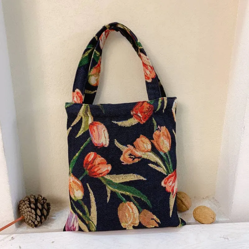 Mini Floral Tote Bag