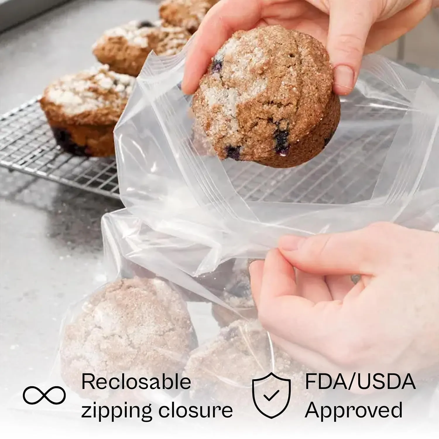 MMBM Resealable Poly Bag, 8x12 Inch, 1000 Pack, 4 Mil, Clear, Lock Seal Zipper, Reclosable Zip Plastic Baggies