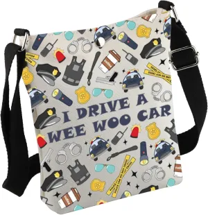 MNIGIU Funny Cop Cosmetic Bag - COP Gift & Grad Gift for Female (CAR Crossbody)