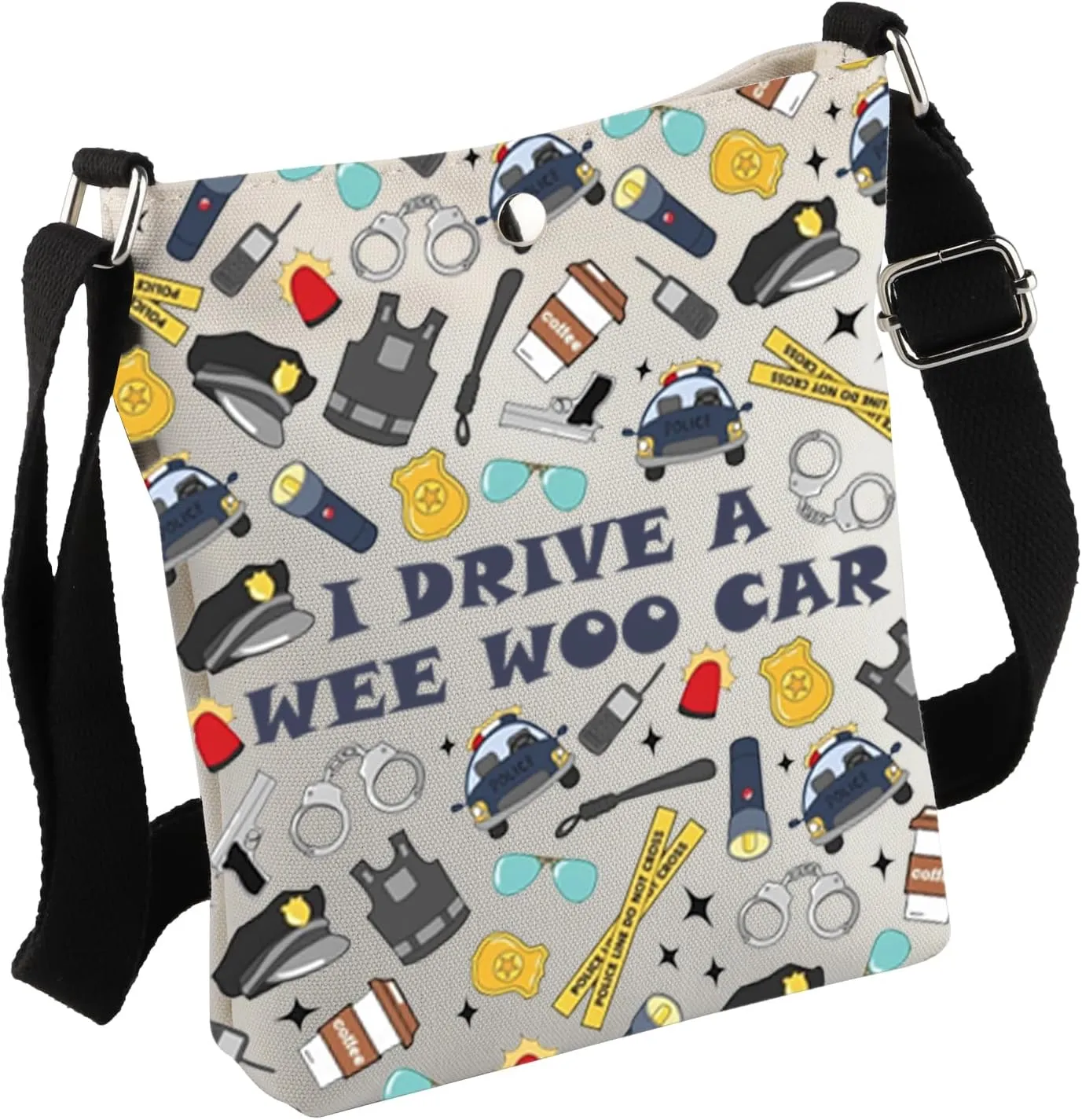 MNIGIU Funny Cop Cosmetic Bag - COP Gift & Grad Gift for Female (CAR Crossbody)