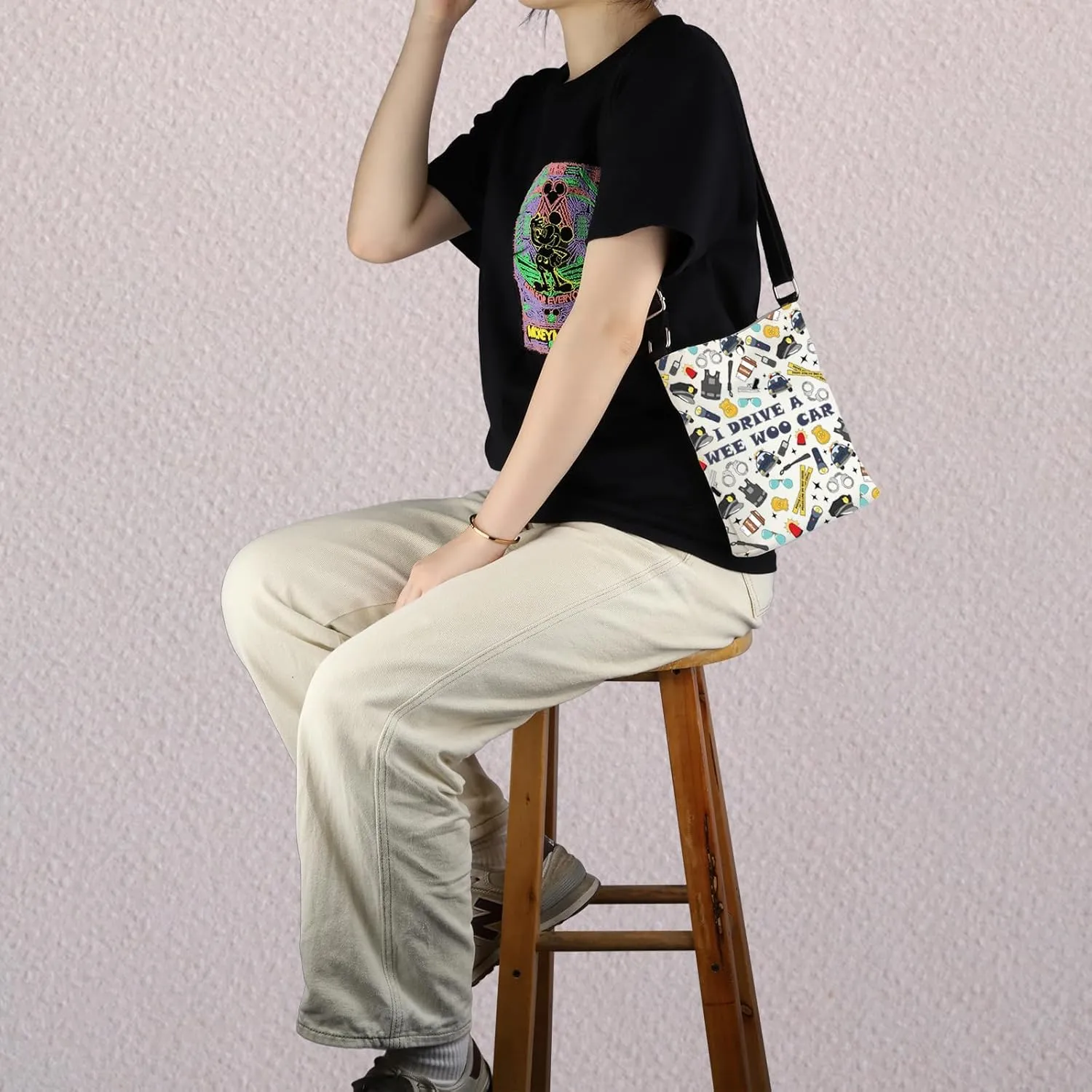 MNIGIU Funny Cop Cosmetic Bag - COP Gift & Grad Gift for Female (CAR Crossbody)