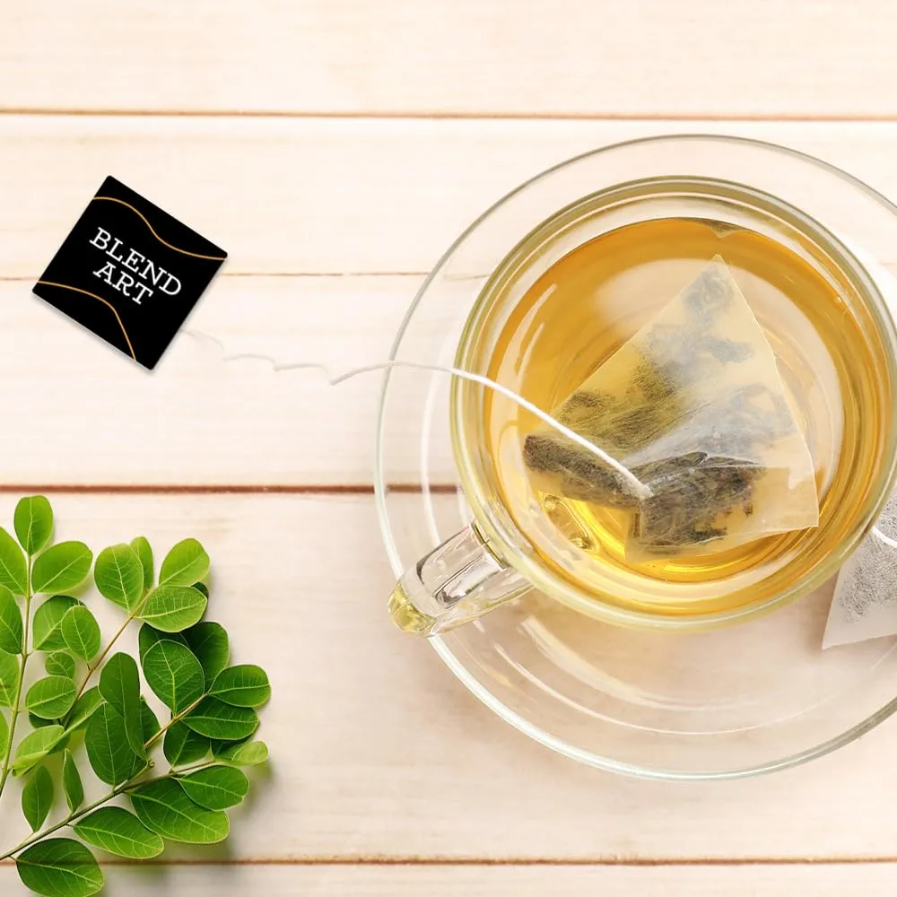 Moringa Tea Bags 100 Count 100% Natural & Pure Moringa Loose Leaf Leaves Super Food Herbal Tea - Energy & Immunity Booster, Supporting Digestion & Immune System No Sugar, No Caffeine