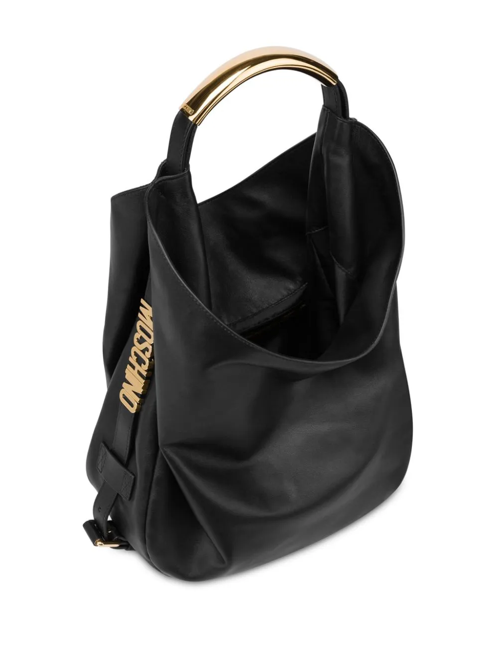 Moschino Soft Leather Shoulder Bag