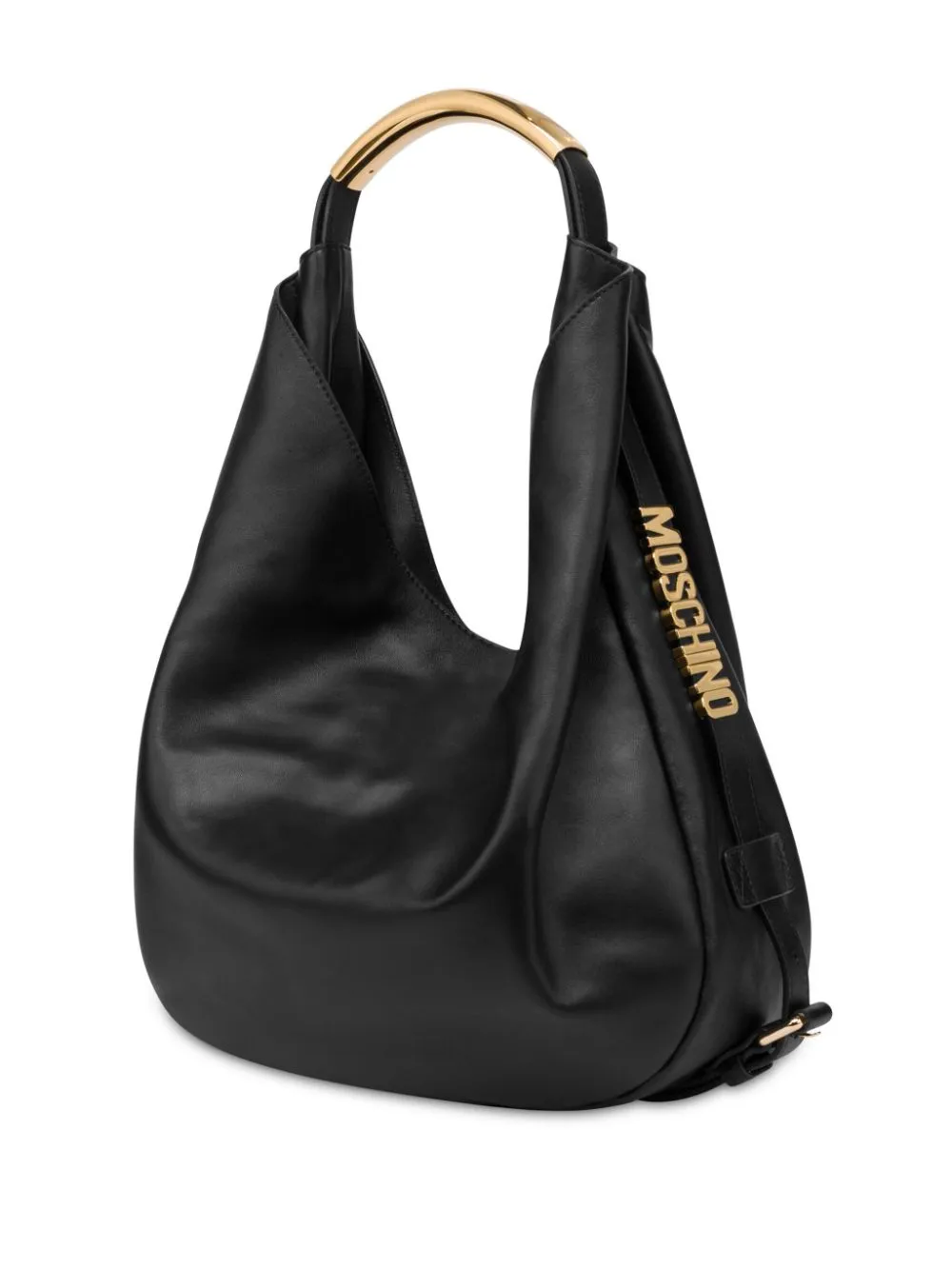 Moschino Soft Leather Shoulder Bag