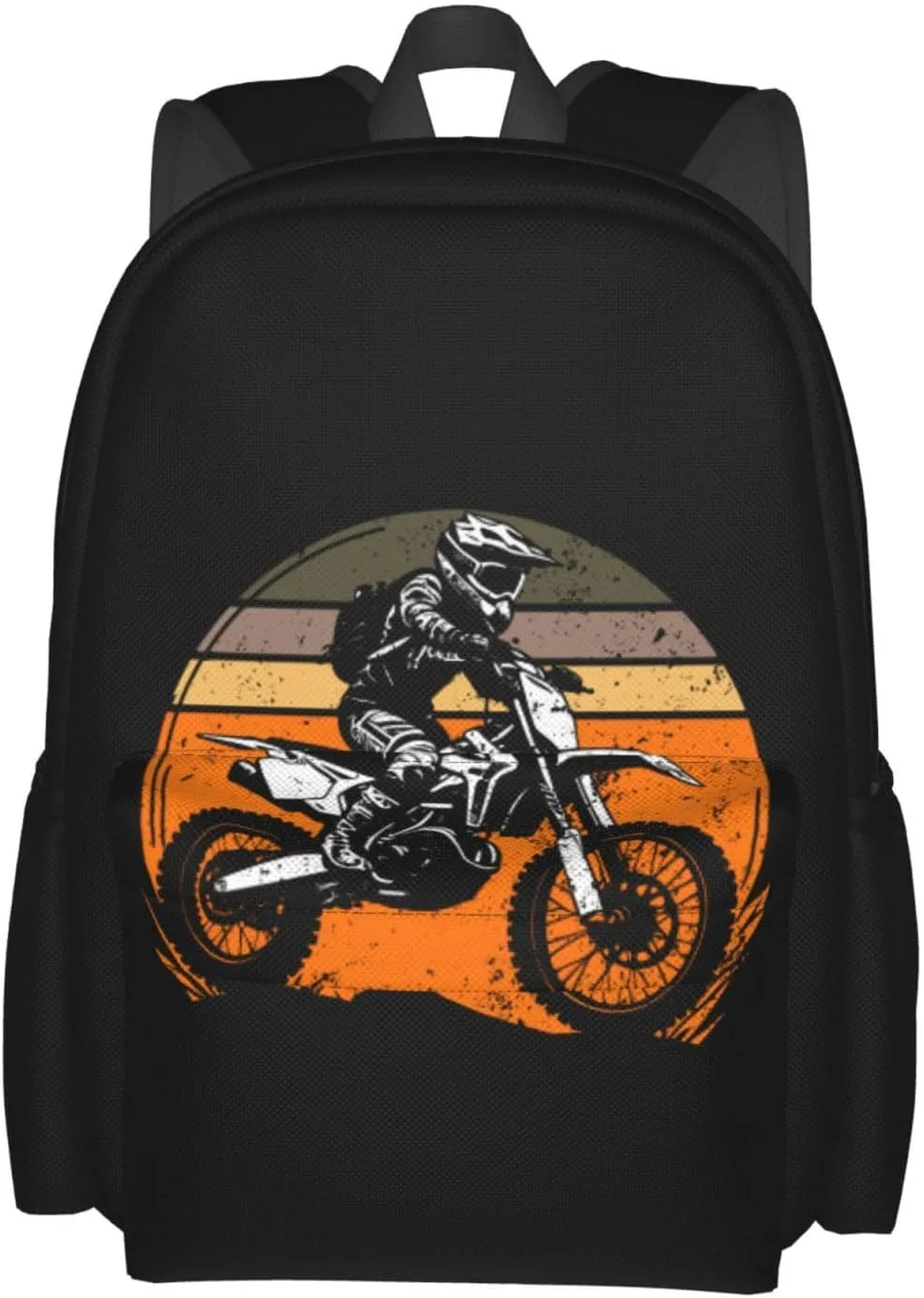 Motocross Adventure Of The Road Motorcycle Backpack Casual Laptop Backpack Large Capacity Double Shoulder Bag Travel Daypack For Women Men