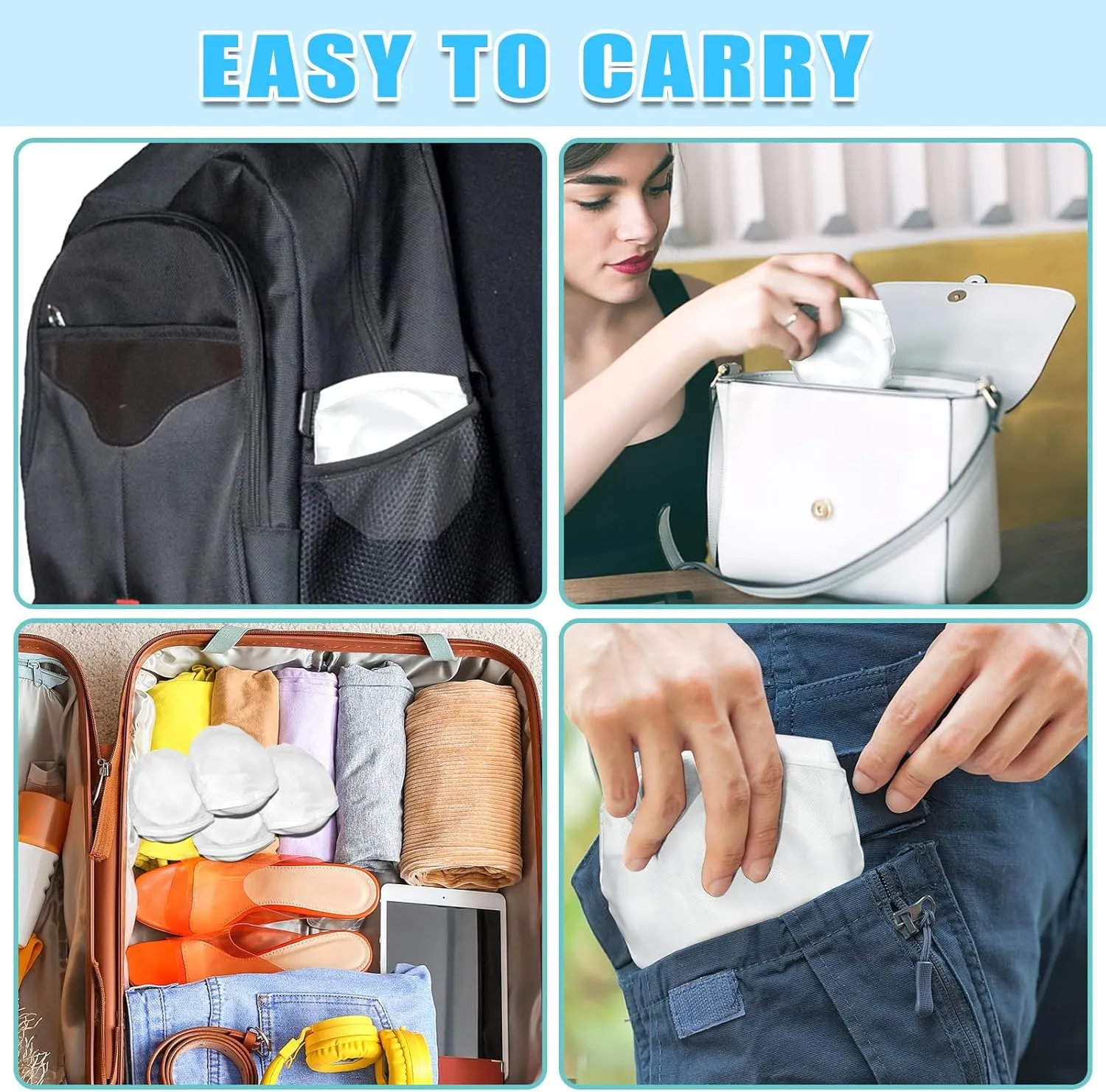 Mototo 30 Pieces Foldable Flying Disc Fans with Bag Folding Pocket Toy Set DIY Creative Gift Handheld Fabric Fan for Fun Party Favors Summer Outdoor Activity Game Halloween, White
