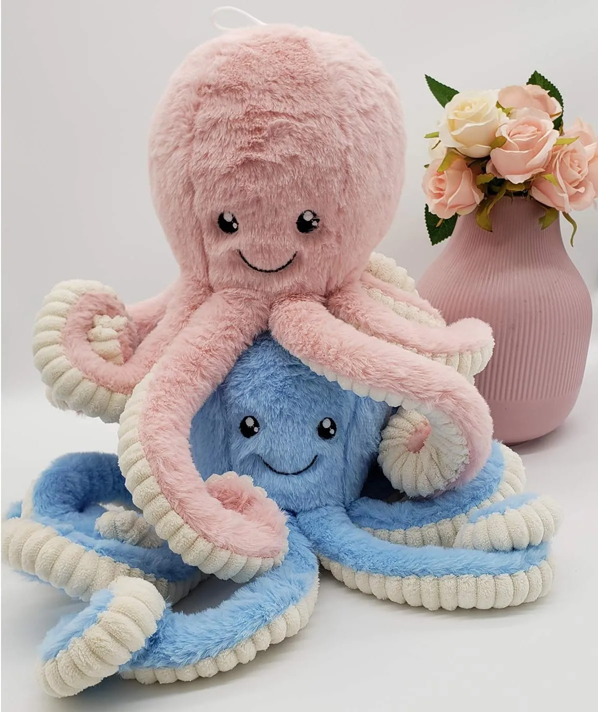 My Super Star Octopus Stuffed Animals, Octopus Plush Toys for Kids Girls Boys Friends Family Birthday Xmas Gift Present Sea Critters (Blue, Medium (15.7''))