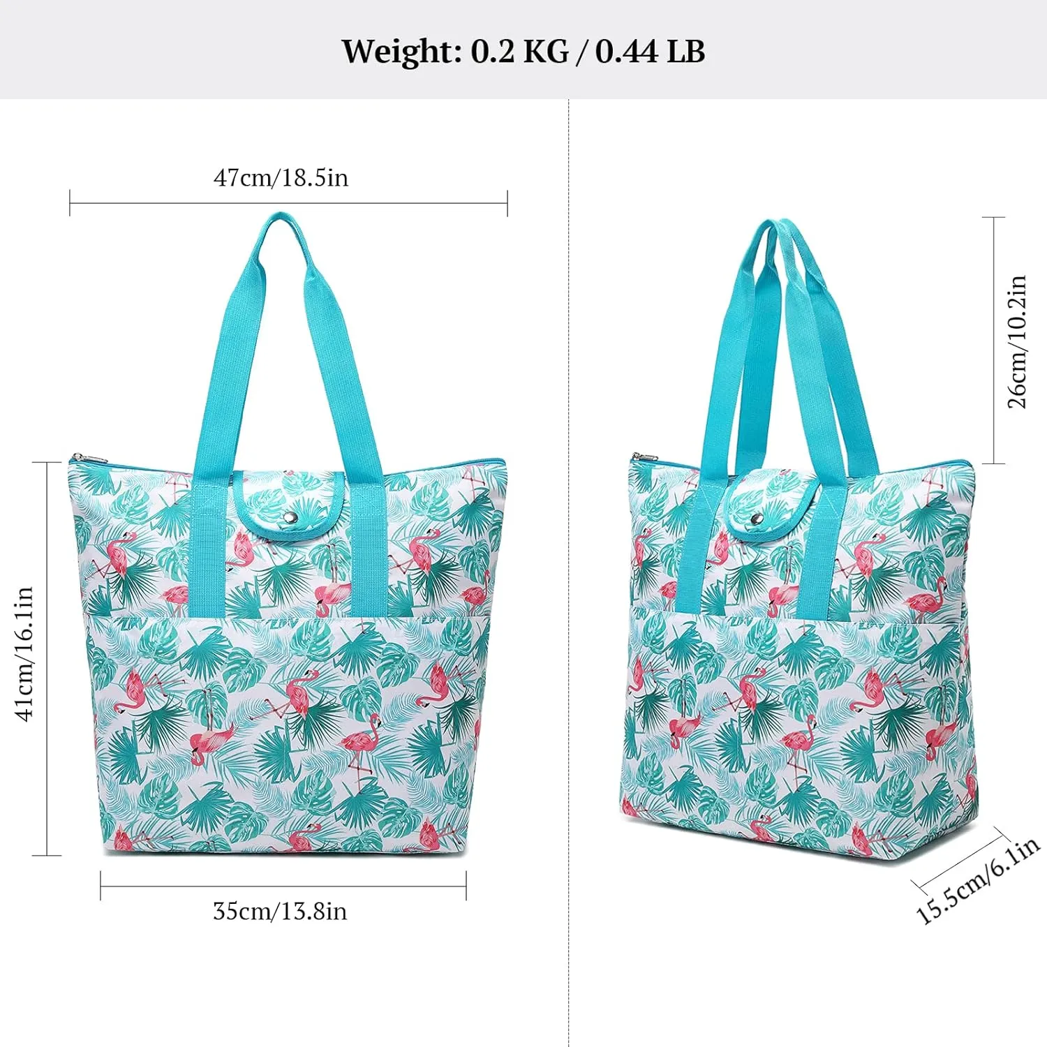 mygreen Foldable Work Tote Bags For Women Large Tote Travel Bag, Nurse Bag, Teacher Bag, Mom Bag