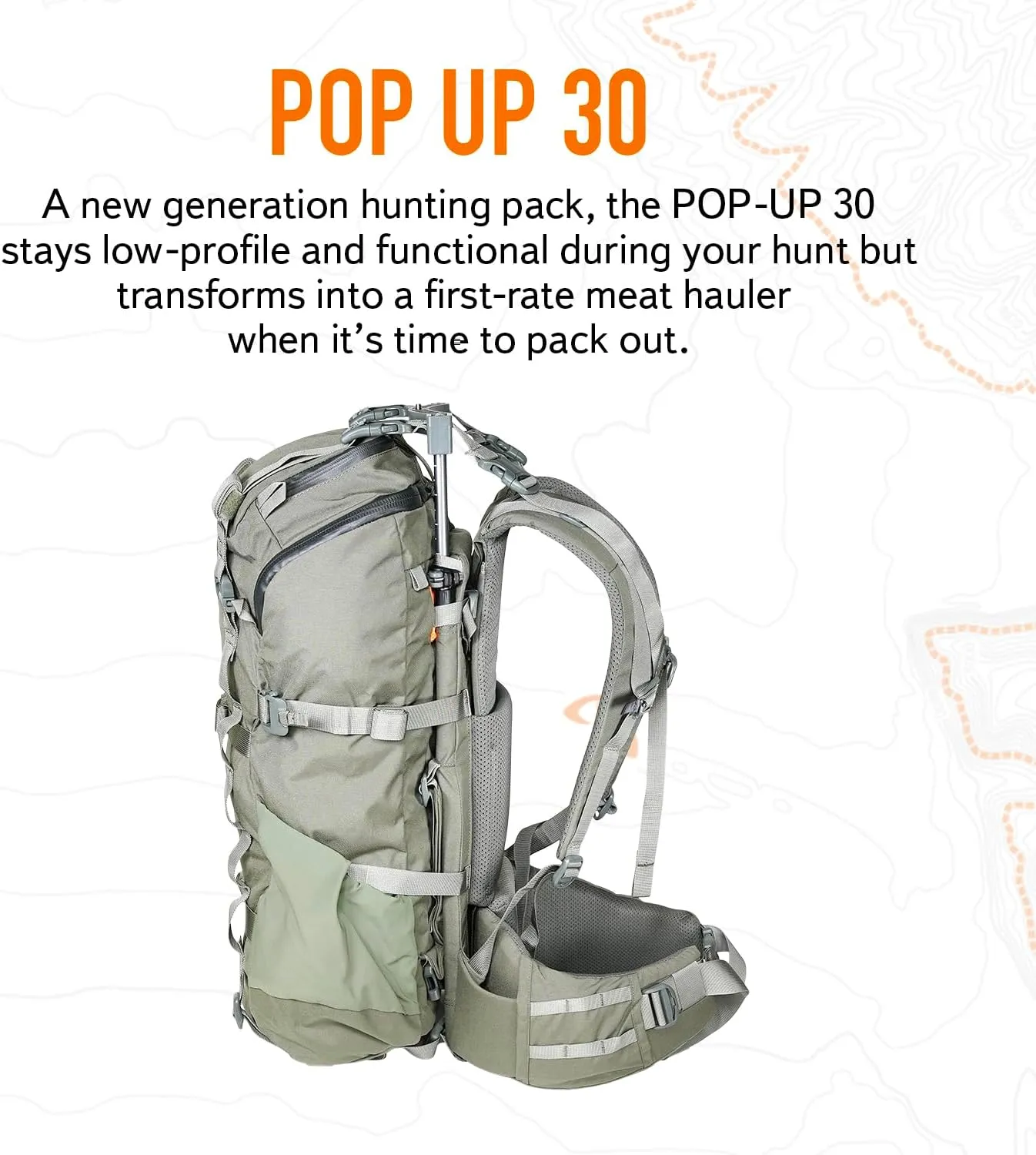 Mystery Ranch Pop Up 30 Hunting Backpack, Weatherproof, Daypack for Travel, Hiking, Outdoors, Camping, 30L, L, Foliage